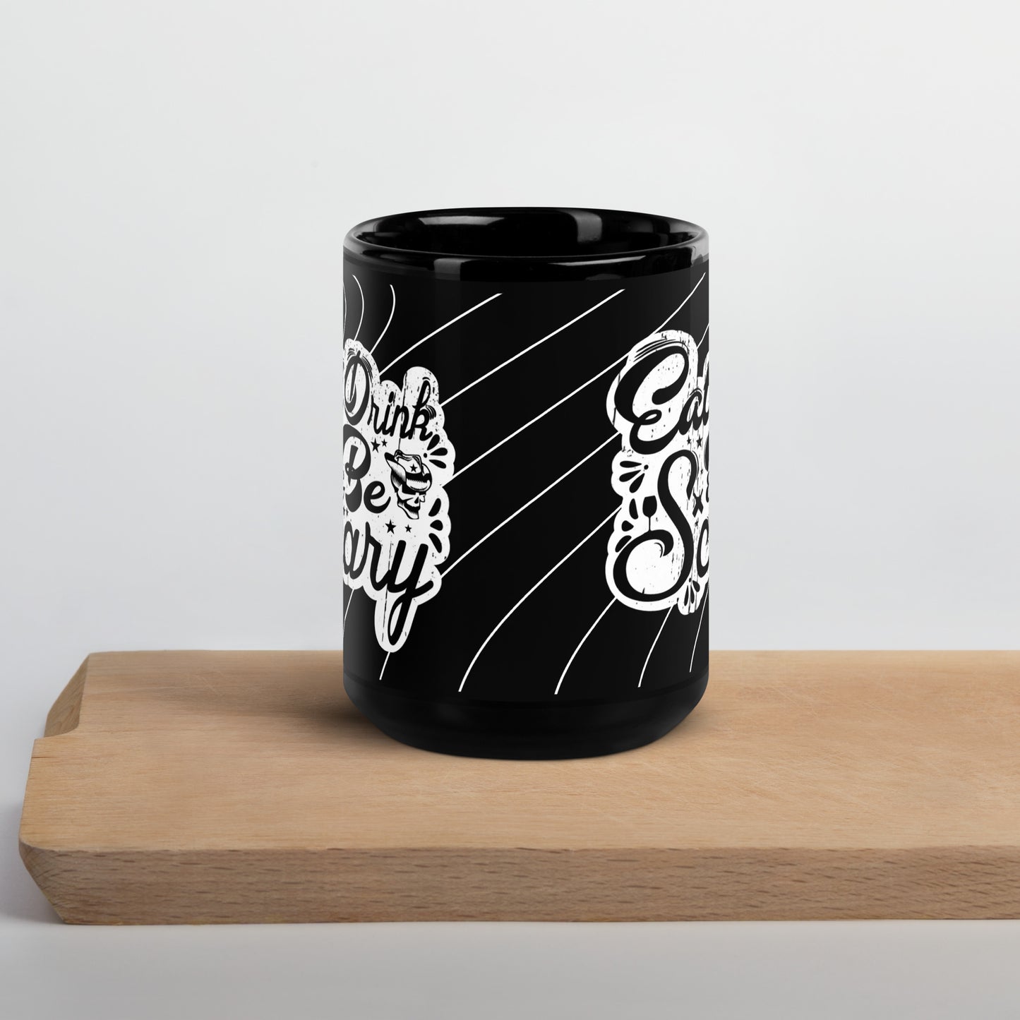 Scary Black Glossy Mug
