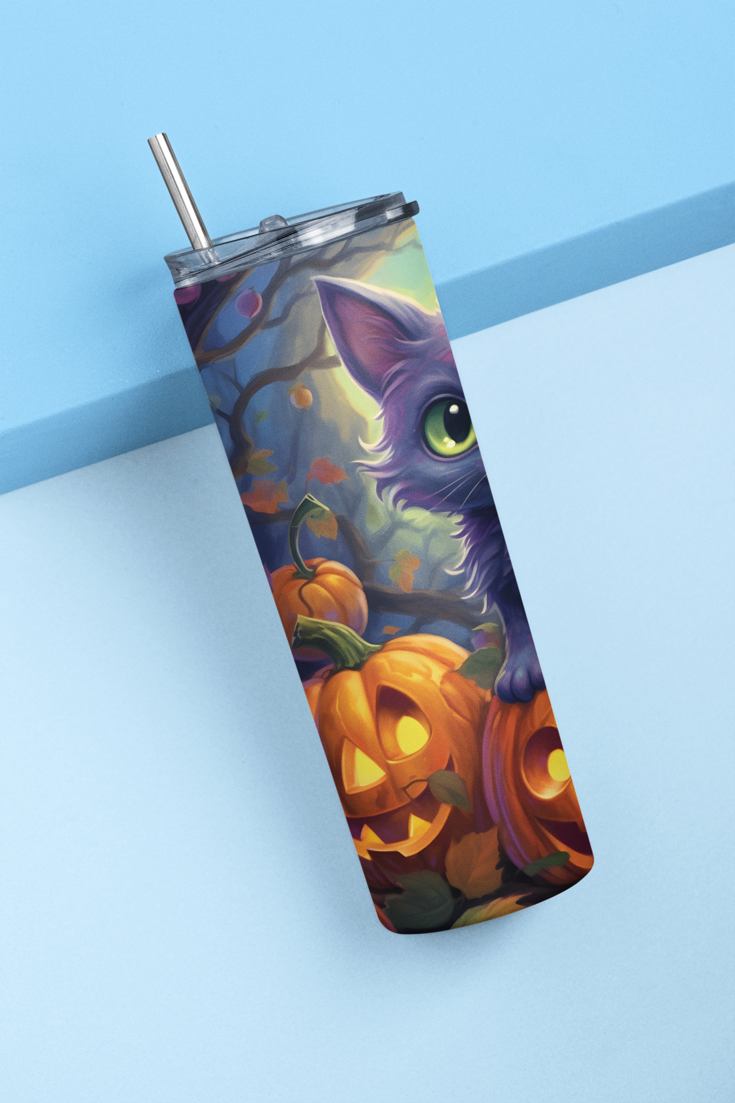 Halloween Cat Tumbler 20 oz