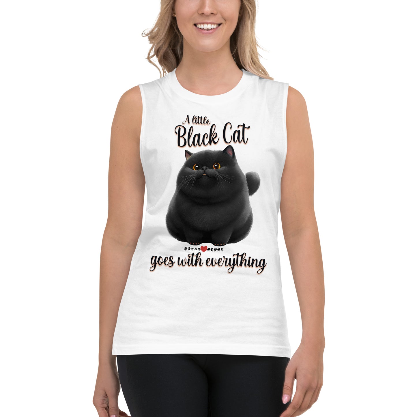 Black Cat Muscle Shirt